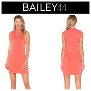 Bailey 44 Calinte Pink El Caiman Lace Up V-neck Ponte Fitted Dress Large